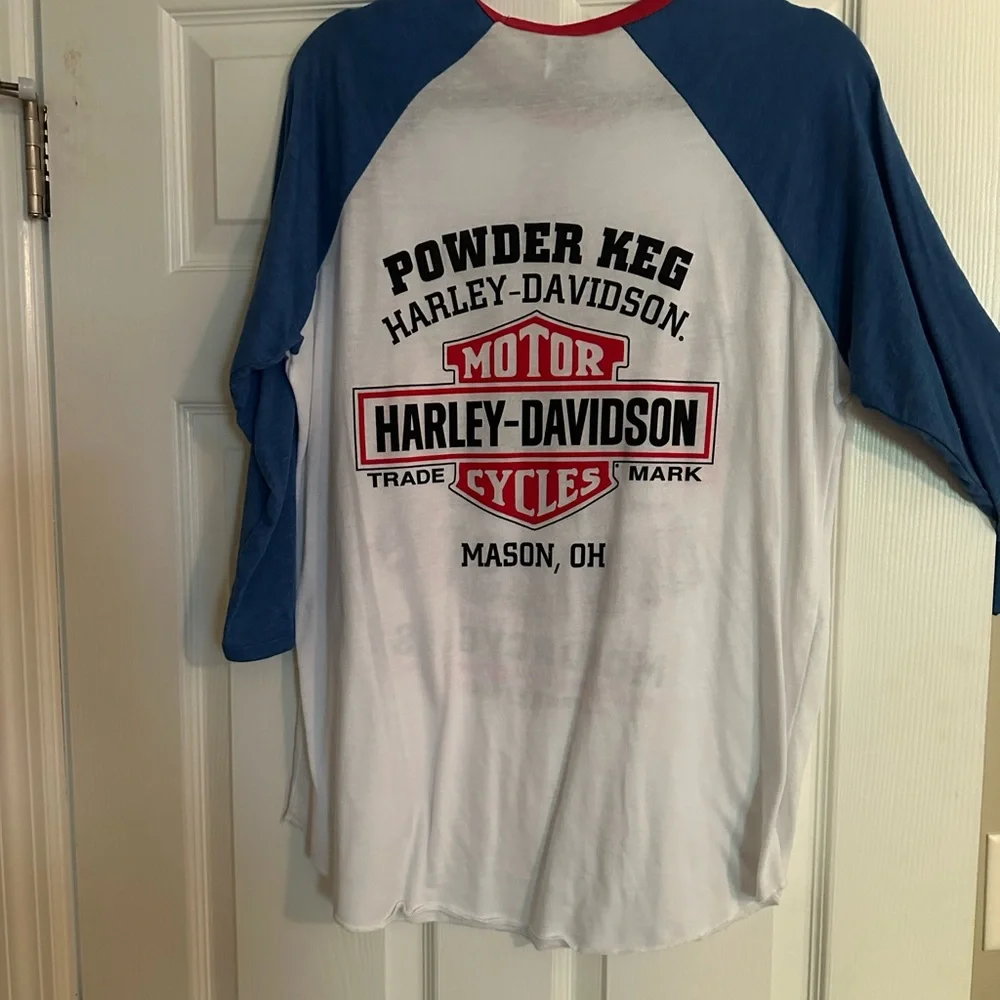 Harley Davidson Men's 3/4 sleeve shirt - Picture 2 of 4